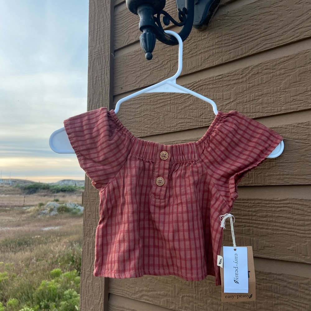 Easy Peasy OEKO-TEX Cottagecore Style Baby Girl Blouse size 18m